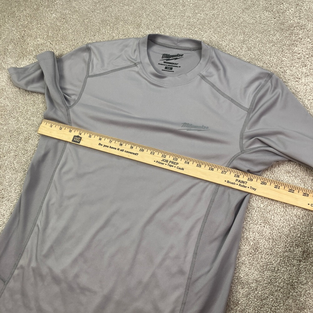 Milwaukee Mens M Workskin Performance Shirt Grey Short Sleeve Base Layer 411G - Picture 10 of 12